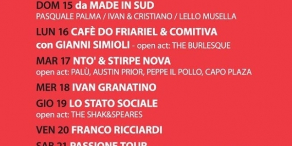 Napoli, OltreMusic Fest: Domenica 22 Gino Rivieccio Show