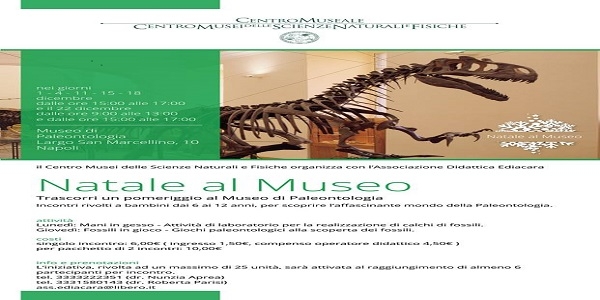 Napoli: il Museo di Paleontologia propone visite guidate e attività per i bambini