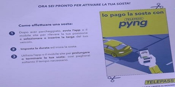 Napoli: Telepass Pyng, da oggi la sosta si paga col cellulare