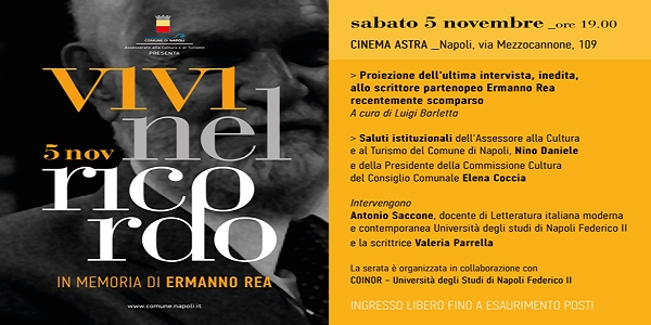 Napoli, Vivi nel ricordo: stasera l'evento conclusivo.