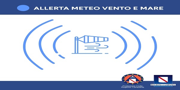 Campania: Allerta meteo per vento molto forte e mare molto agitato dalle 12 di domani