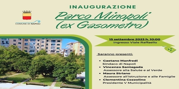 Napoli: Riapre al pubblico il Parco Minopoli (ex Gasometro)