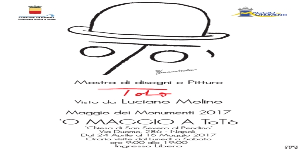 Totò visto da Luciano Molino, lunedì inaugurazione della mostra di disegni e pitture