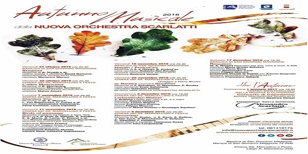 Napoli: riparte l'Autunno Musicale della Nuova Orchestra Scarlatti.