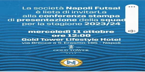 Napoli Futsal: domani la presentazione della squadra