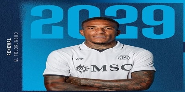 SSC Napoli: Folorunsho rinnova fino al 2029