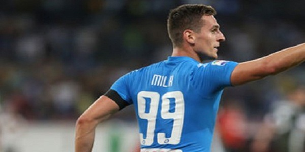 DINAMO KIEV- NAPOLI: 1-2. UNA DOPPIETTA DI MILIK FA VOLARE GLI AZZURRI.