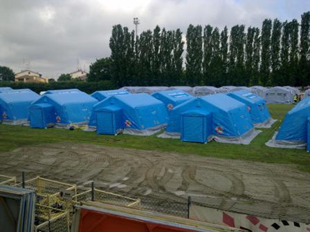 Terremoto in Emilia: settima notte in tenda