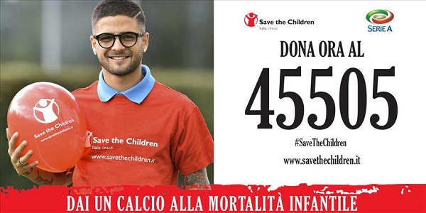 Domenica la Serie A in campo per Save the Children.